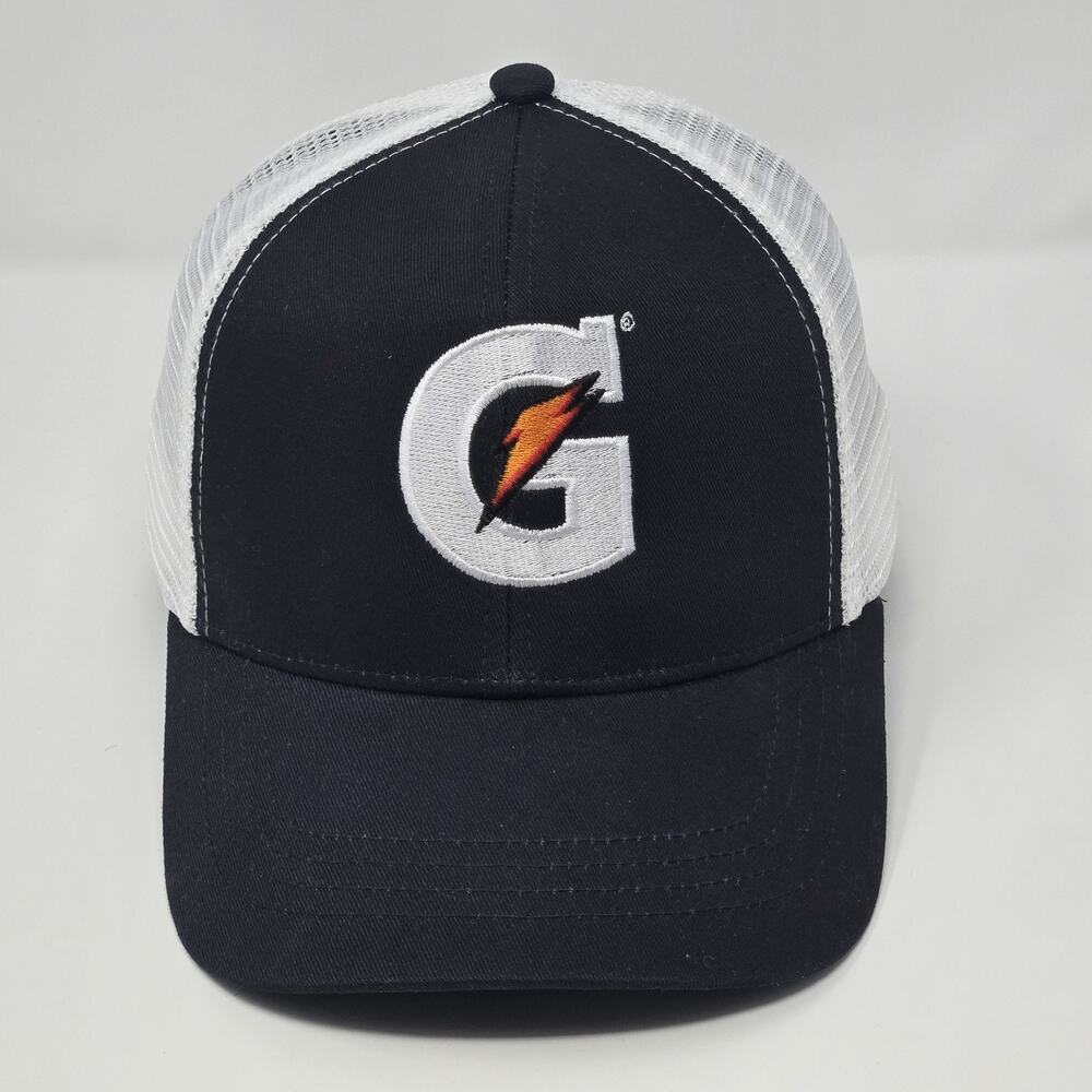 Gatorade Trucker Hat Black White Mesh Cap Snapback Econscious Logo Cap